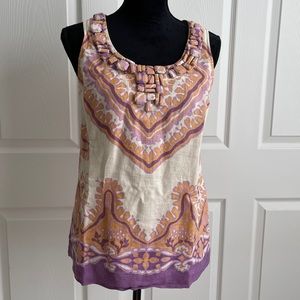 J Crew Linen Sleeveless Blouse